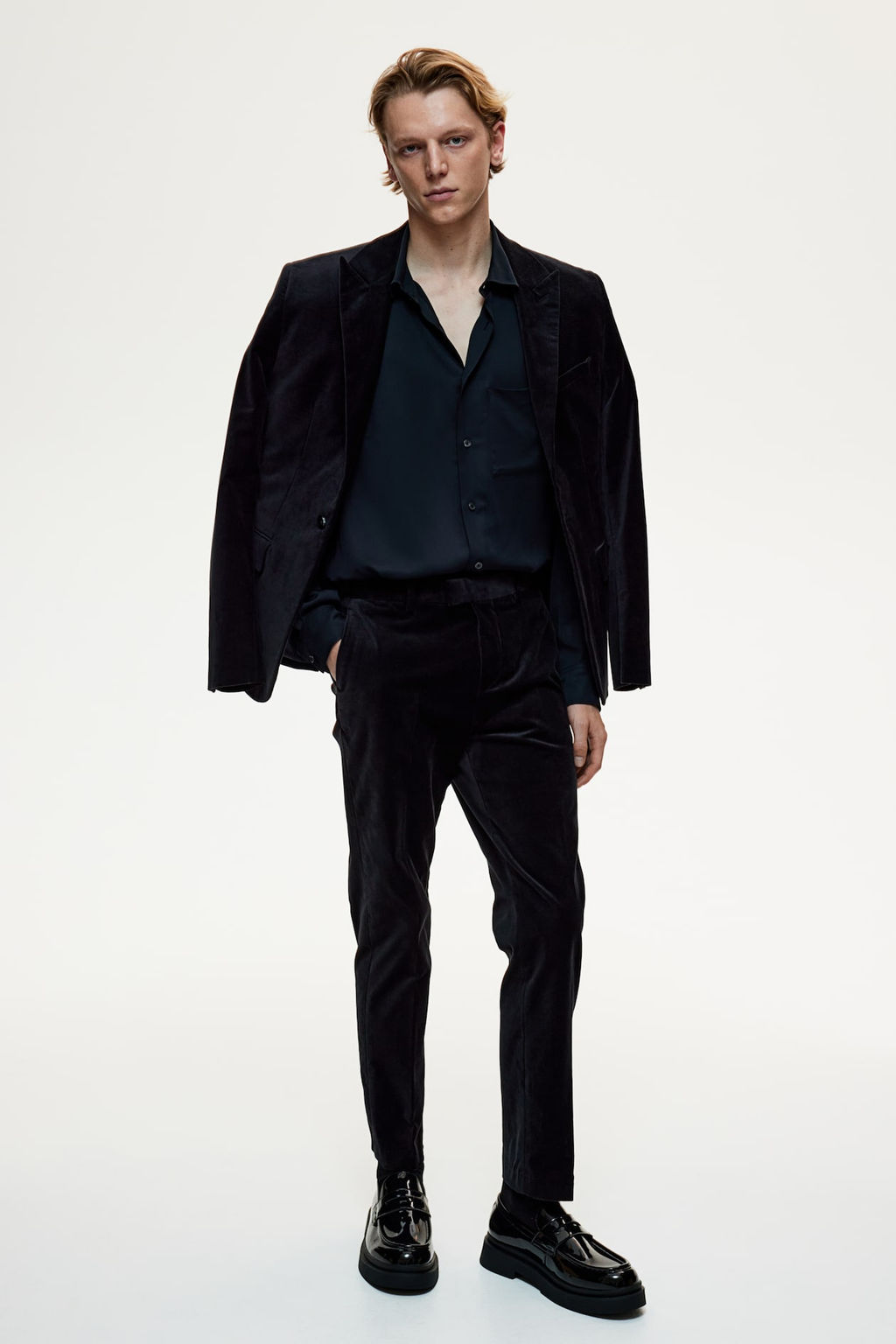 Americana de terciopelo Slim Fit - H&m фото 3