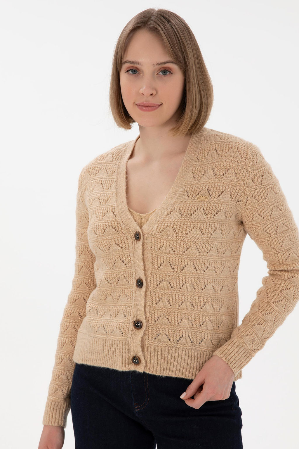 Женщина песчаная трикотаж кардиган Неожиданная скидка в корзине - U.s. polo assn фото 3