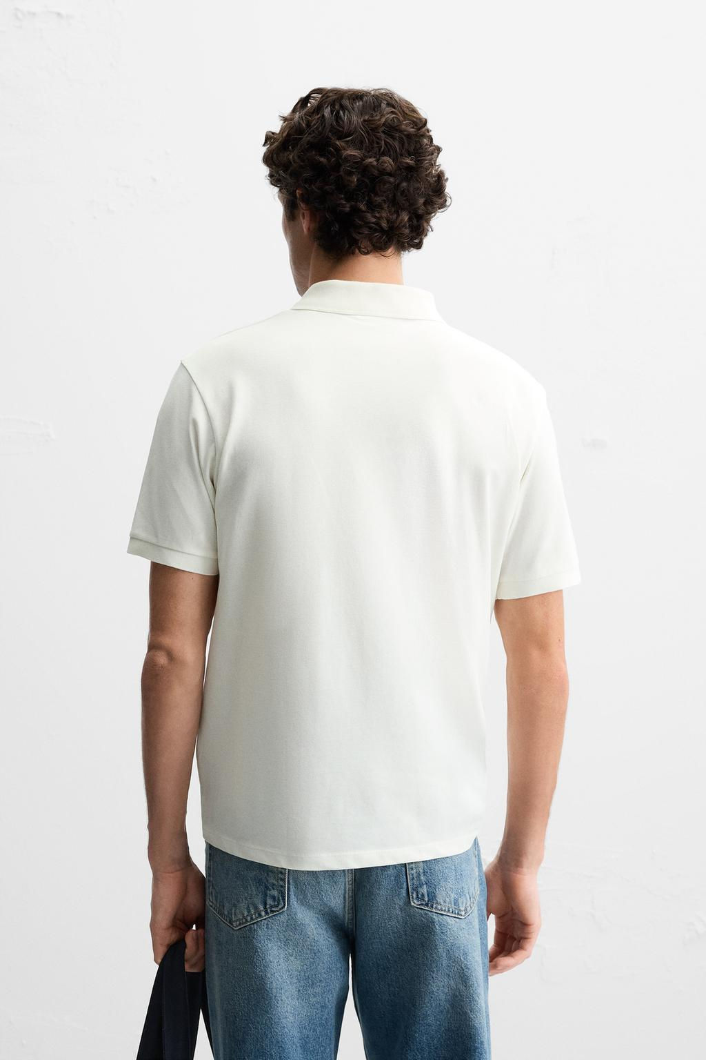 BASIC PIQUE TEXTURE POLO SHIRT - Zara фото 20