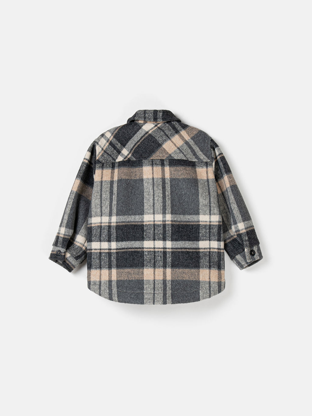 Пальто клетка Графит - Bungly фото 3