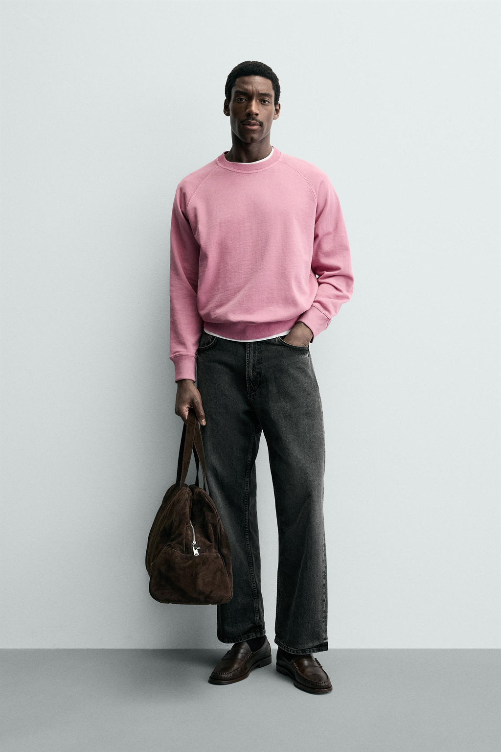 SUDADERA CREWNECK LAVADA / oro rosa