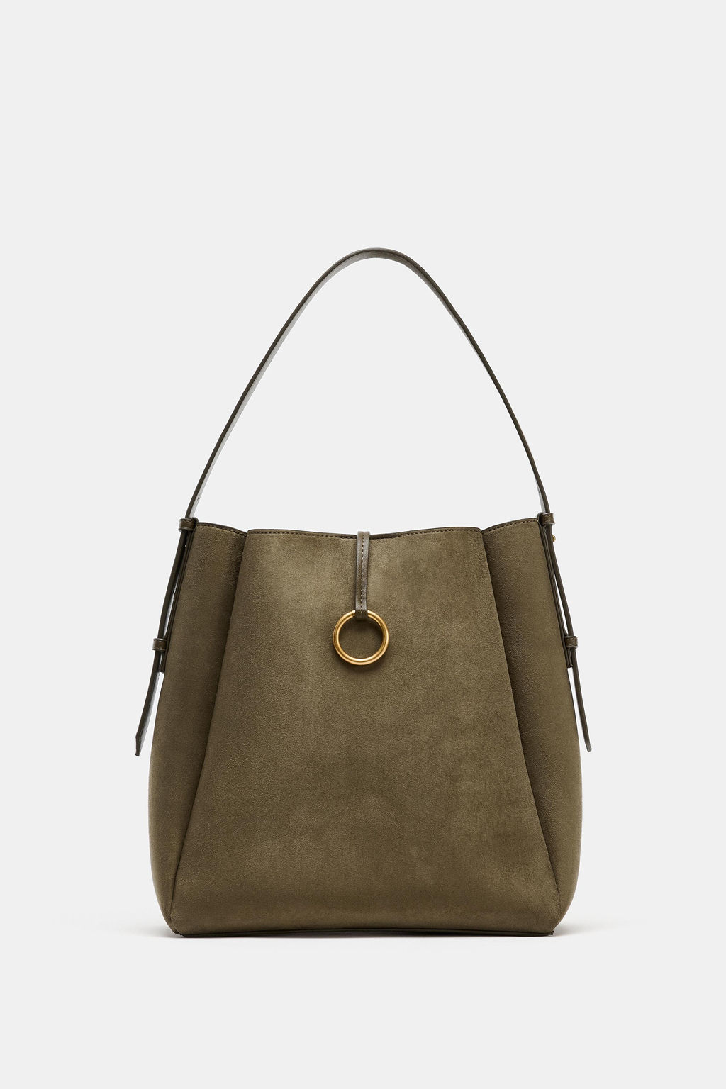 MAXI BUCKET BAG WITH METAL RING - Zara фото 3