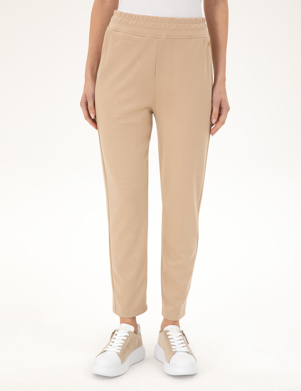 Брюки спортивные бежевые regular fit
