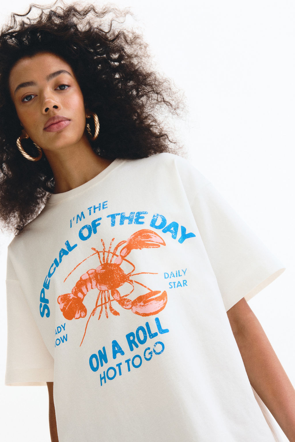 Camiseta oversize con motivo estampado - H&m фото 3