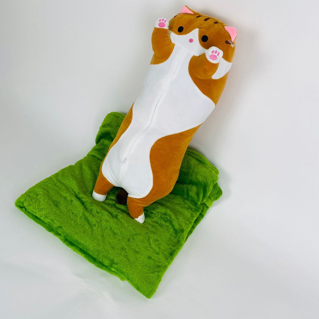 Мягкая игрушка с пледом Кот-батон 55 см 3 в 1 - Storyland фото 5