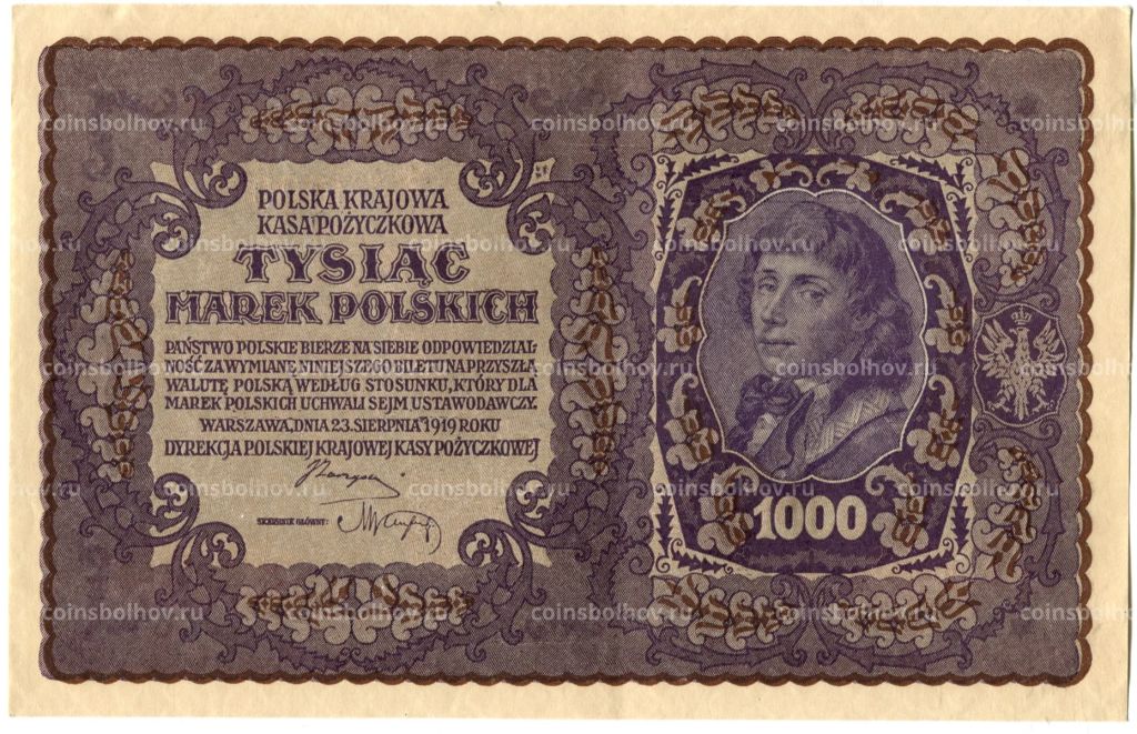 1000 марок 1919 года Польша