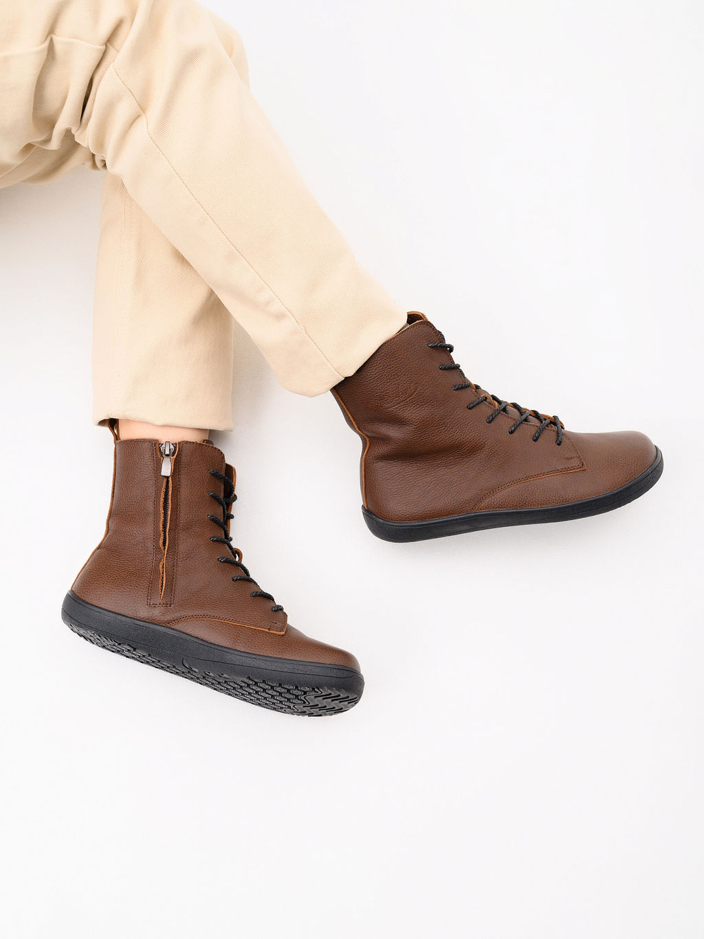 Босоногие ботинки 351.NATAbl.Светло-коричневый оттима/шерсть