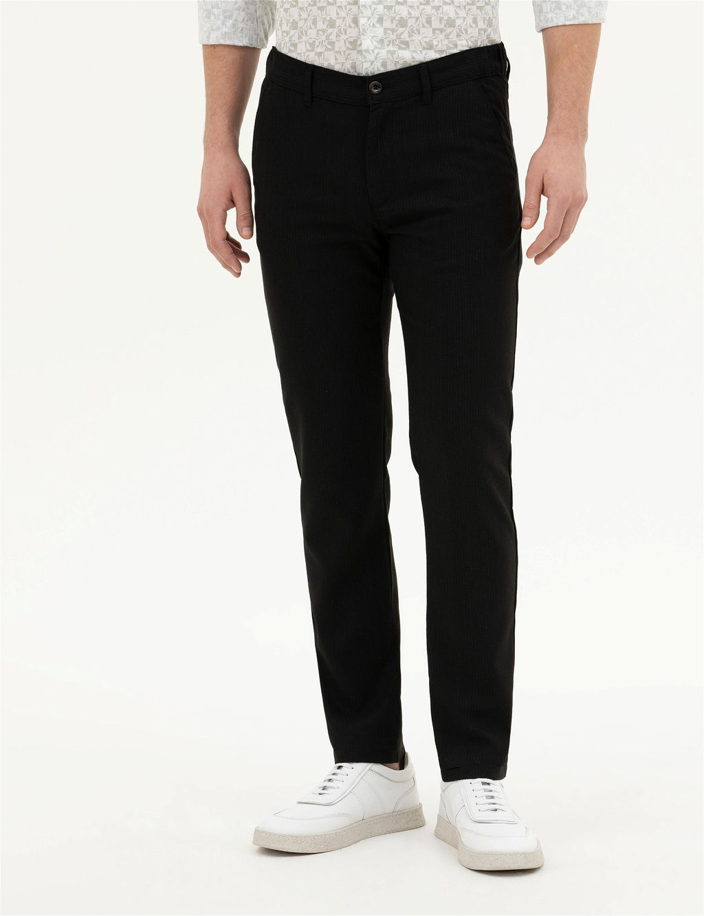 Siyah Slim Fit Kanvas Pantolon - Pierre cardin фото 2