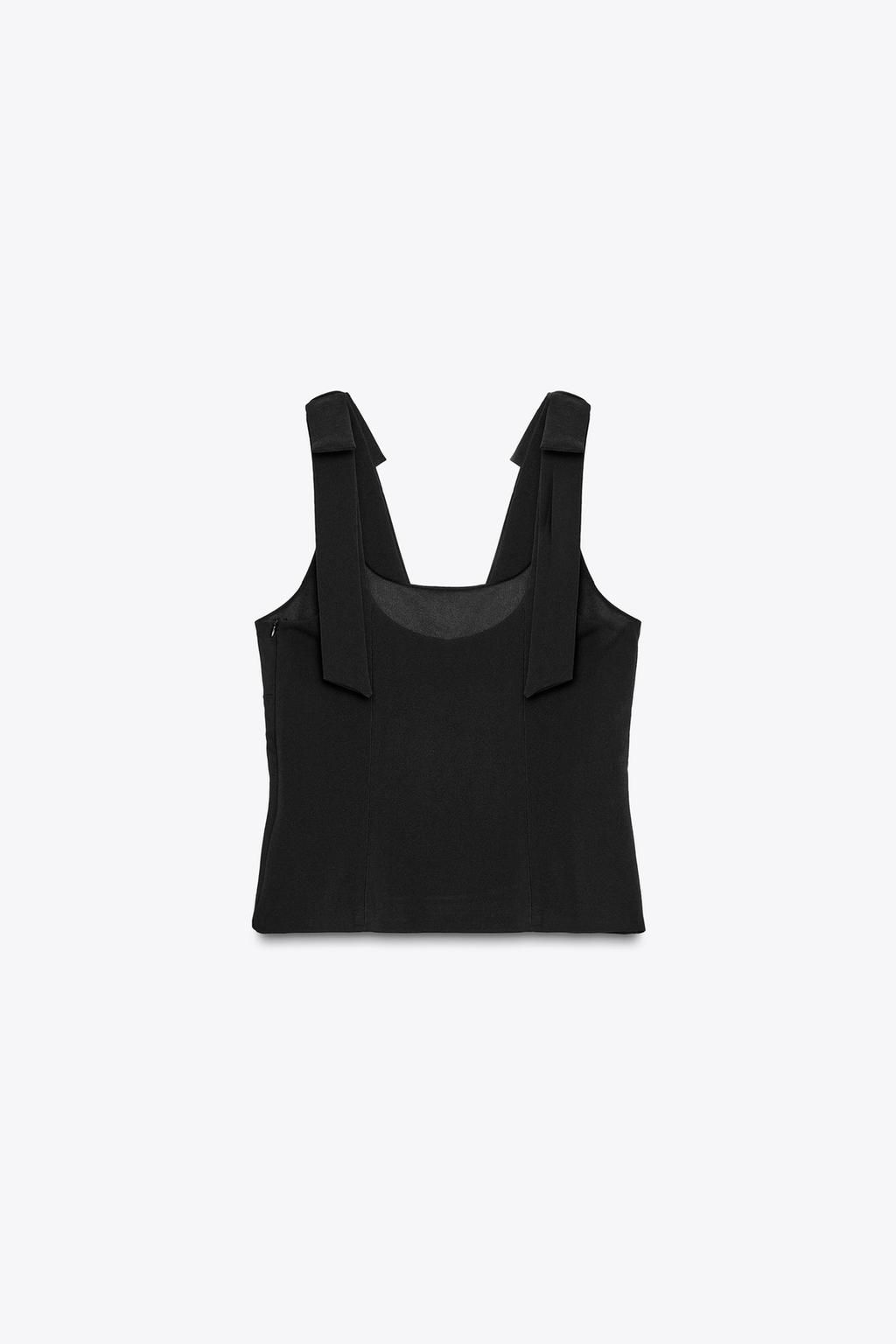STRETCH TOP WITH BOWS - Zara фото 6