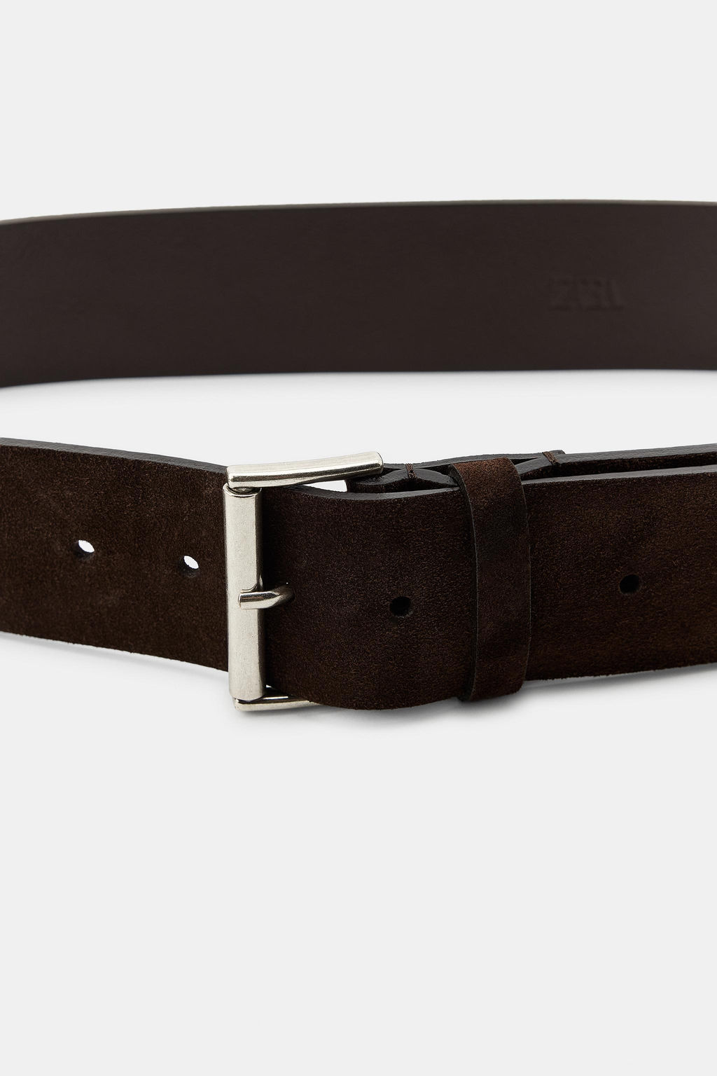 SQUARE BUCKLE SPLIT SUEDE LEATHER BELT - Zara фото 3