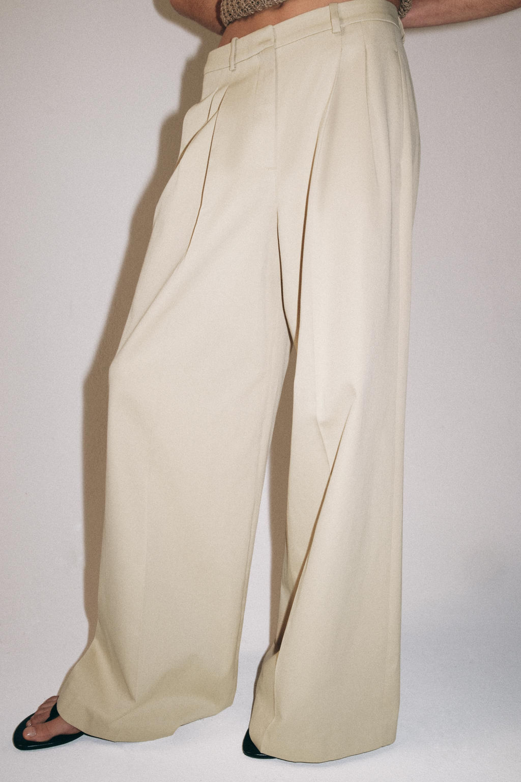 ZW COLLECTION PLEATED WIDE-LEG TROUSERS - Zara фото 14