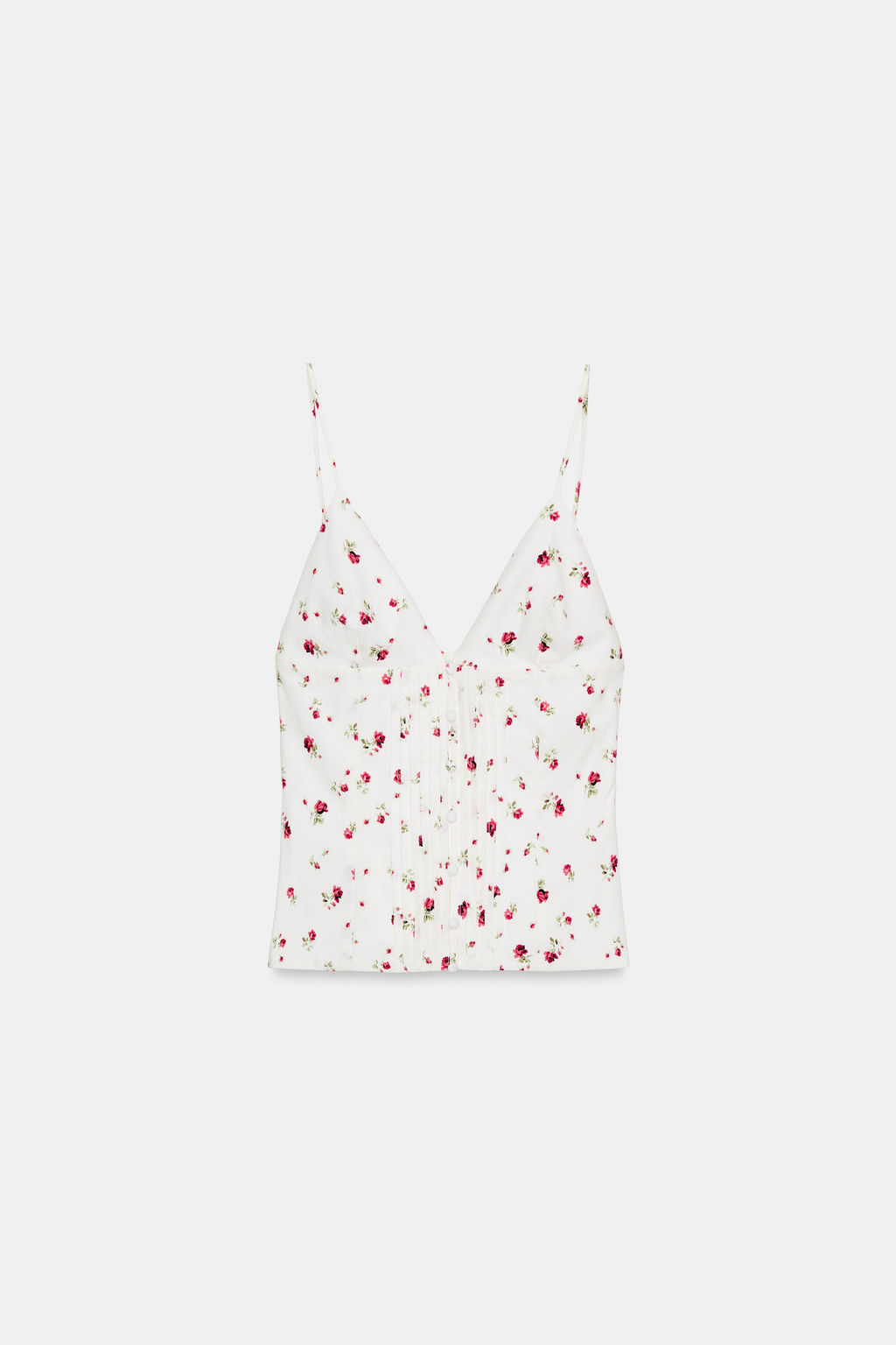 TOP TIRANTES PLIEGUES / Crudo / Rojo - Zara фото 7