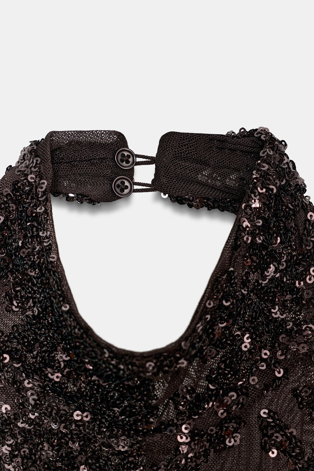 SEQUINNED HALTER DRESS - Zara фото 9