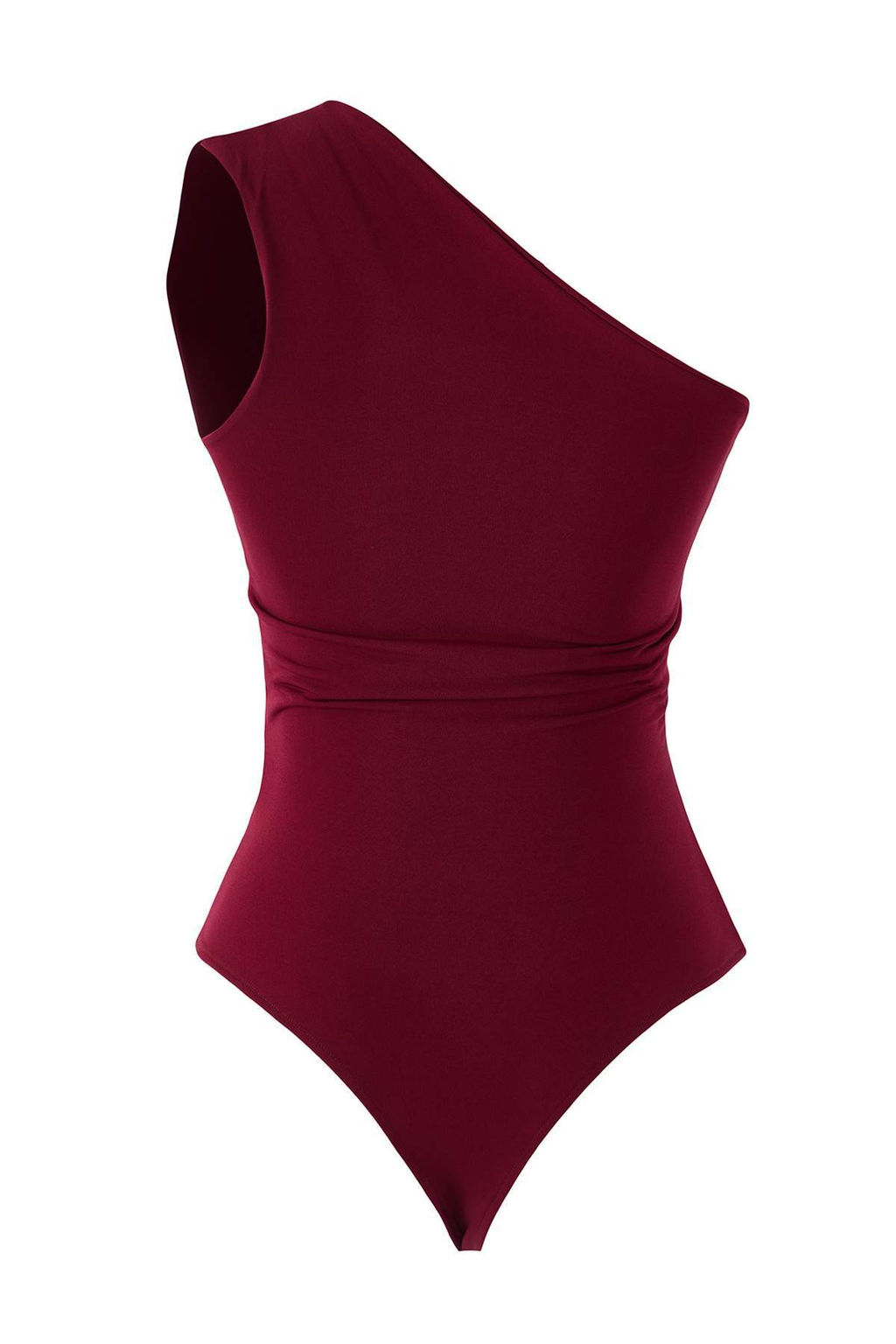 Bordo Asimetrik Yaka Alt?n Aksesuarl? Orme Party Y?lbas? Body TPRAW26BD00006