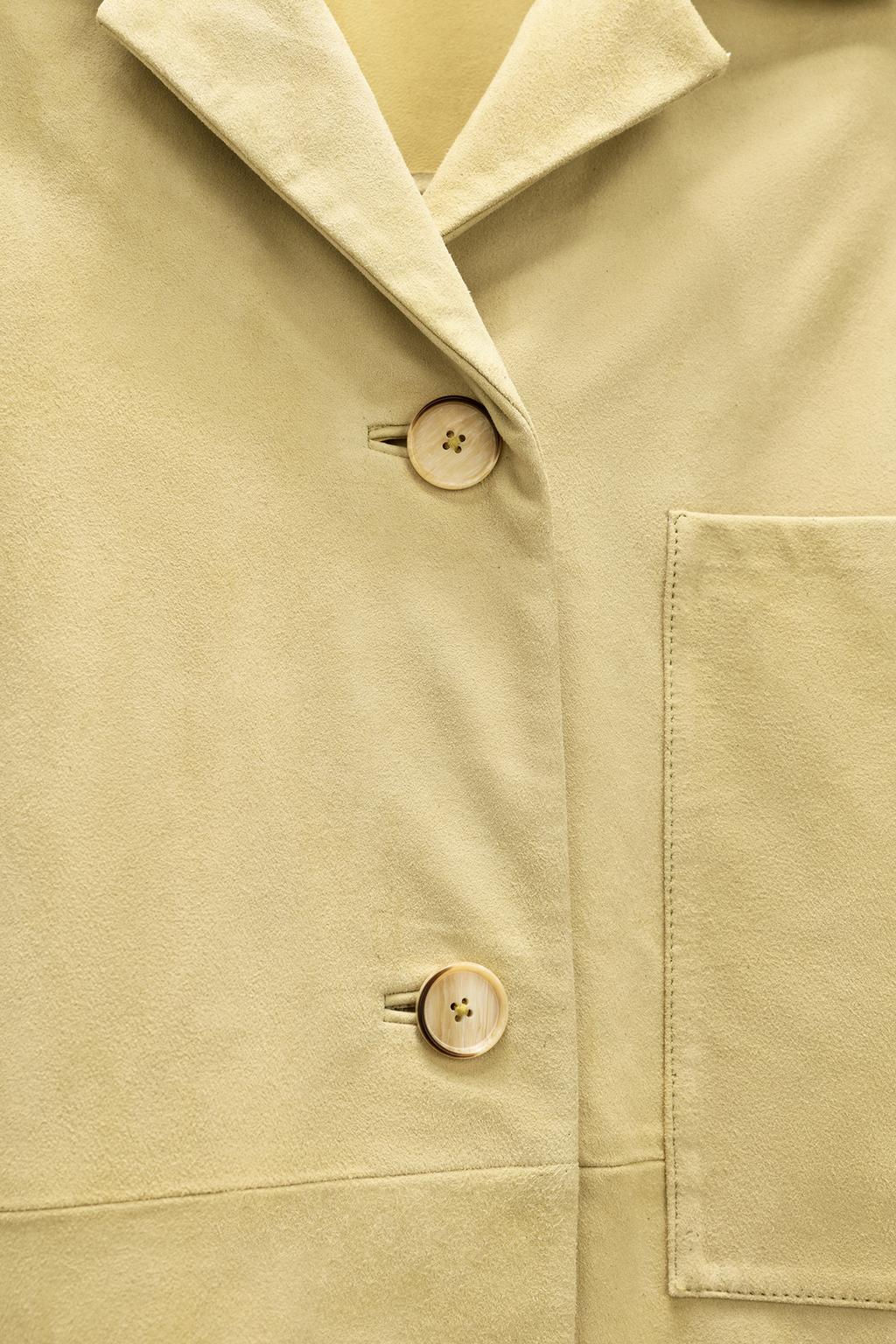 LIMITED EDITION SUEDE LEATHER POCKET SHIRT - Zara фото 8