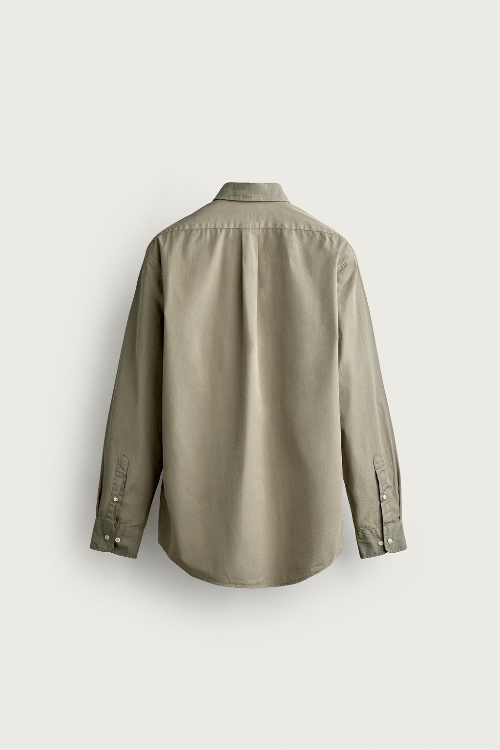 CAMISA REGULAR FIT ALGOD?N / Khaki - Zara фото 8