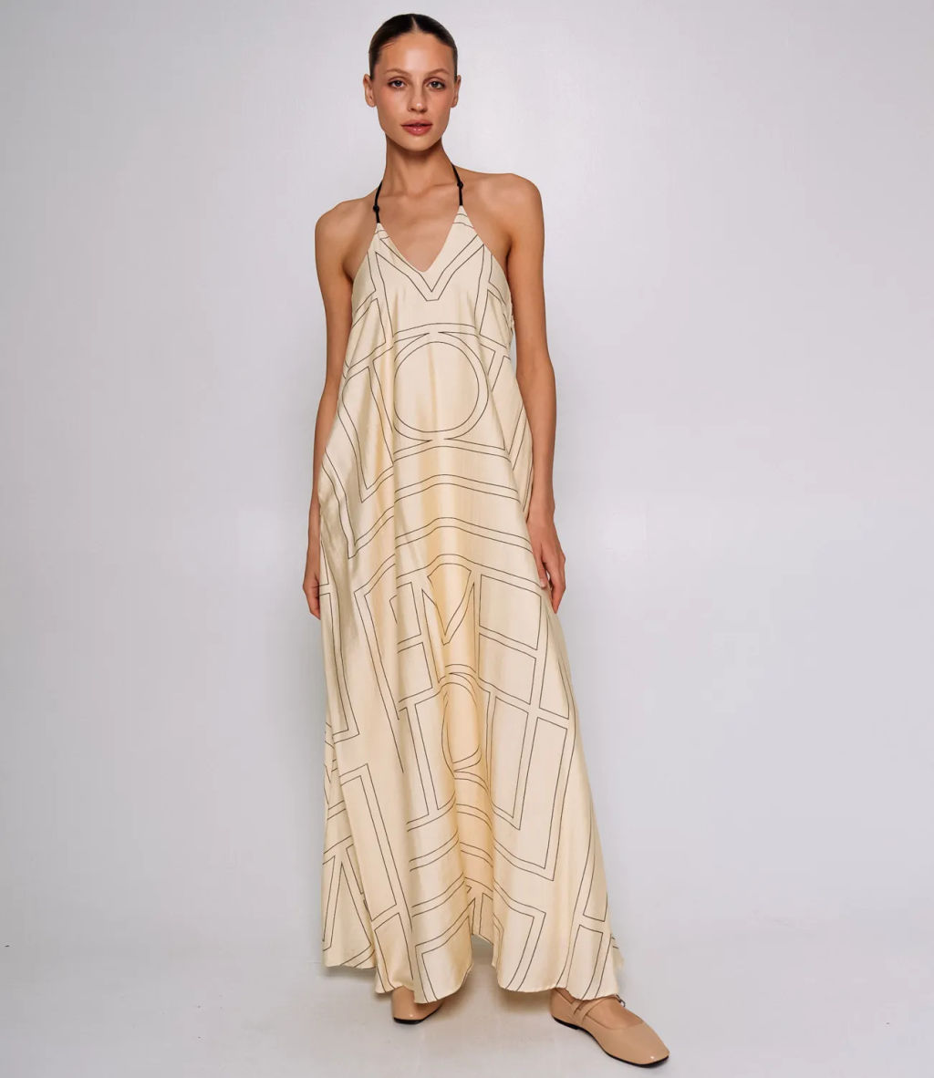 Сарафан #КТ025, кремовый