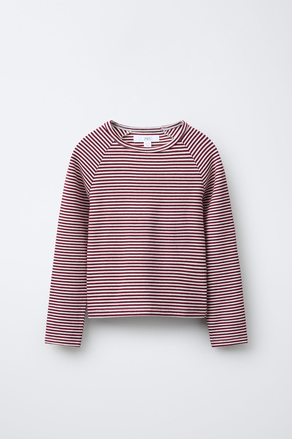 STRIPED T-SHIRT WITH MODAL - Zara фото 5