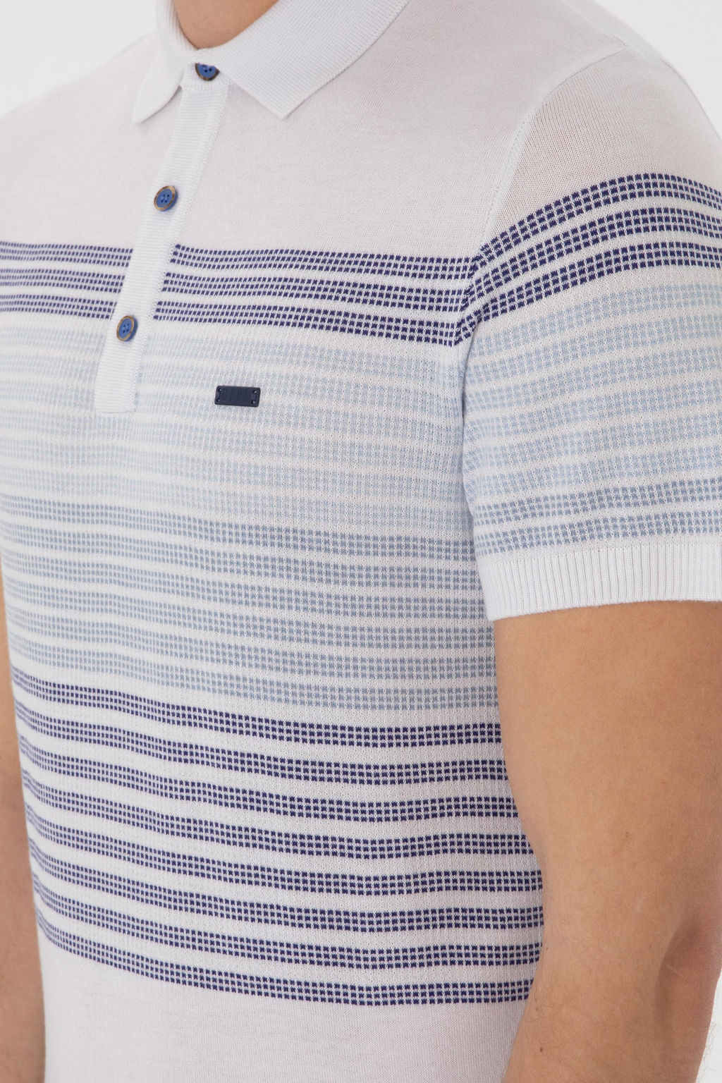Erkek Slim Fit Polo Yaka _ndigo Ti__rt - U.s. polo assn фото 7