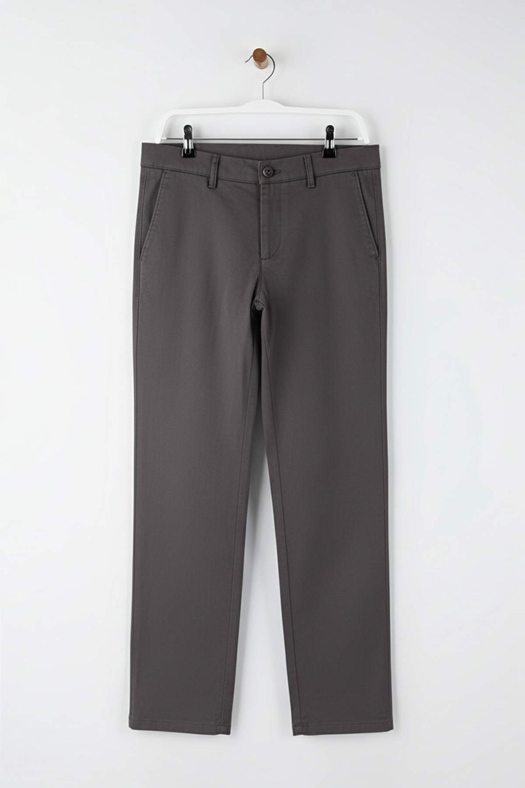 Gri Erkek Gabardin Dokulu Kumas Pantolon TMNAW26PL00026