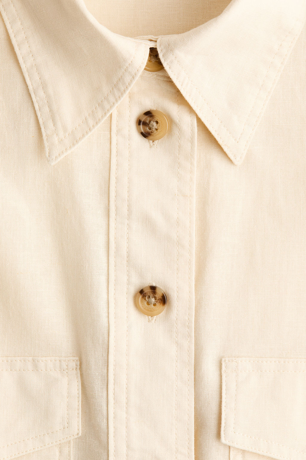 Camisa cargo en mezcla de lino - H&m фото 6