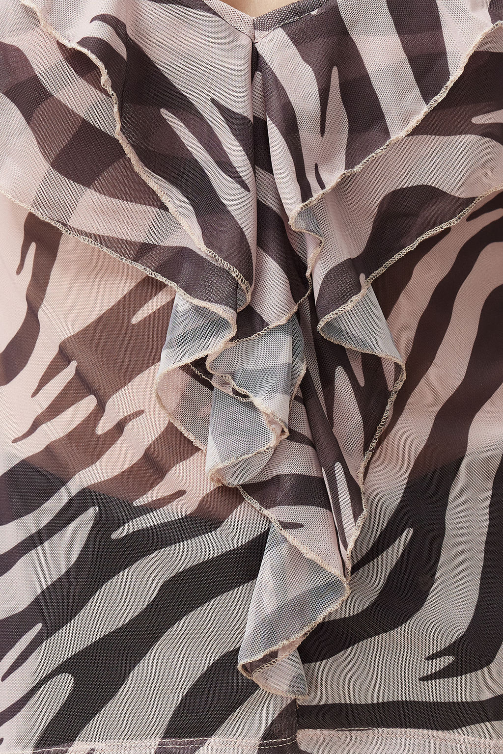 Gri Animal Desenli Boyundan Baglamal? Regular/Normal Kal?p F?rf?r Detayl? Orme Bluz TWOSS24BZ00498 - Trendyolmilla фото 6