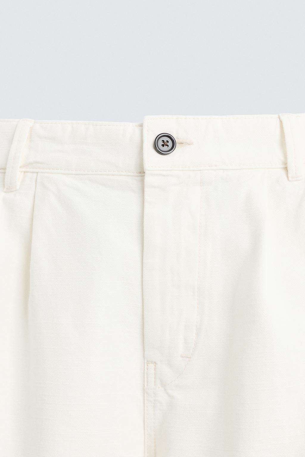 PLEATED RELAXED FIT BERMUDA SHORTS - Zara фото 18