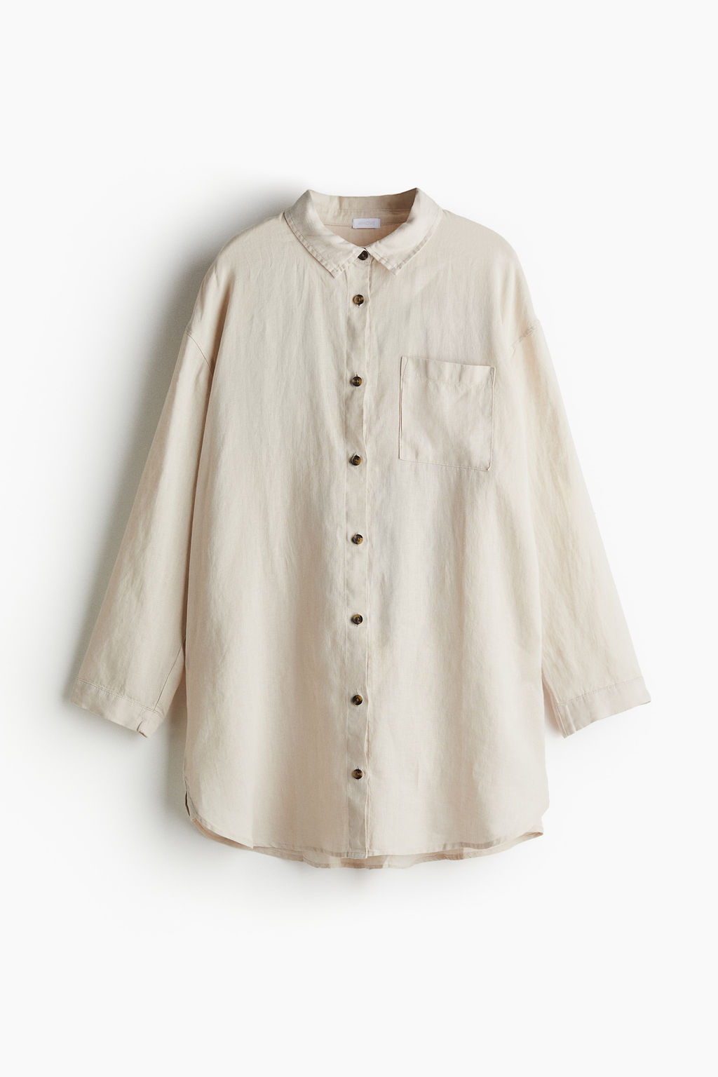 Camisa de dormir en lino lavado - H&m фото 2