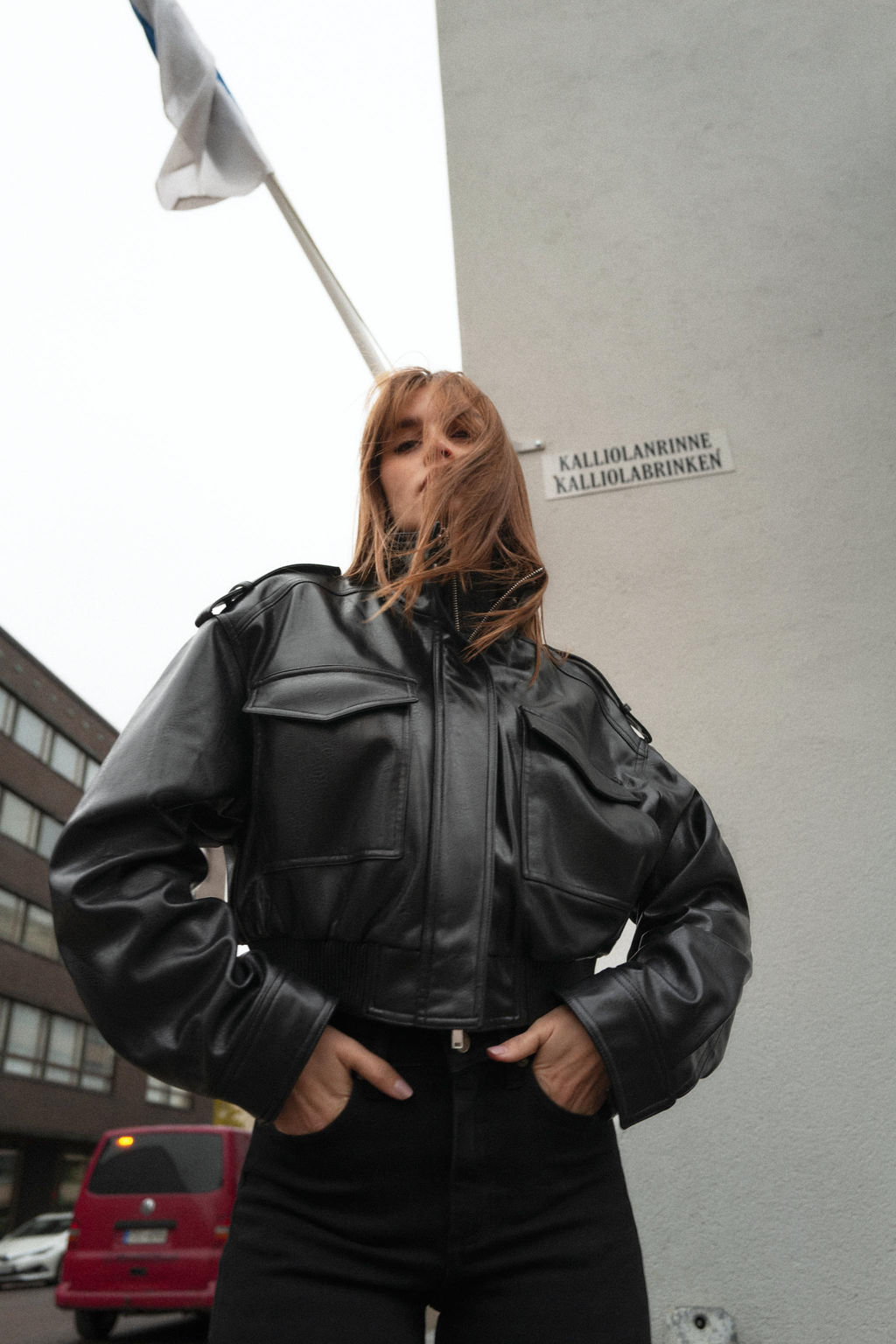 FAUX LEATHER JACKET WITH SHOULDER TABS - Zara фото 2