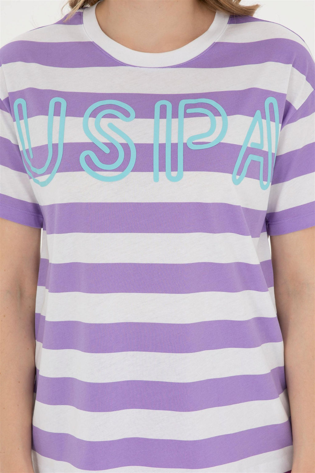 U. S. Polo Assn / Женская сиреневая футболка с круглым вырезом - U.s. polo assn фото 6