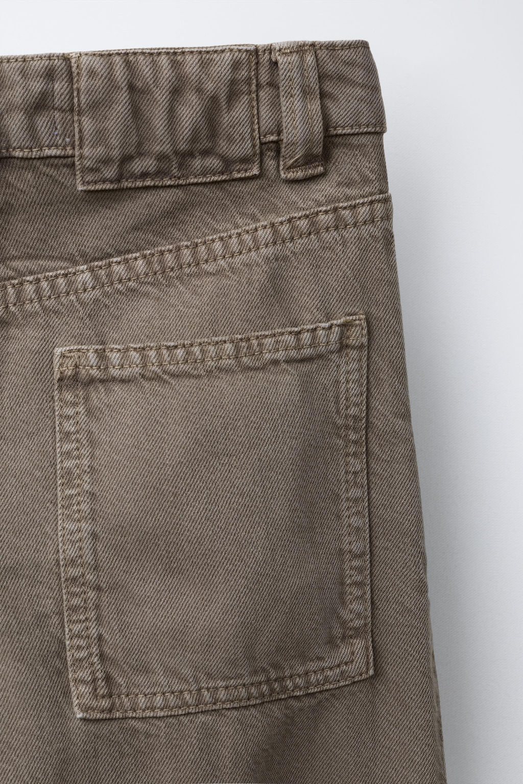 RELAXED FIT TWILL BAGGY TROUSERS - Zara фото 4