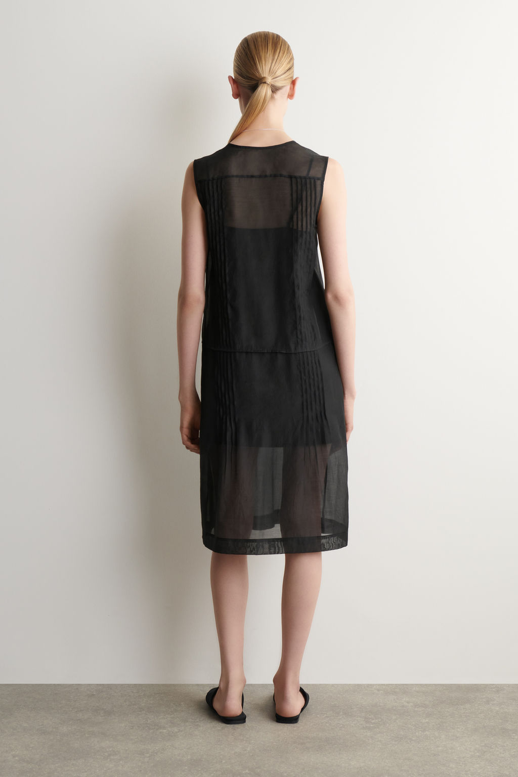 VESTIDO TRANSPARENTE CON DETALLE DE PLIEGUES - H&m фото 3
