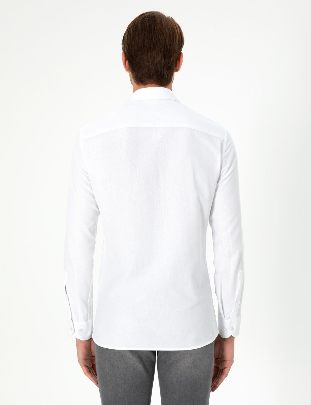 Beyaz Slim Fit Uzun Kollu G_mlek - Pierre cardin фото 5