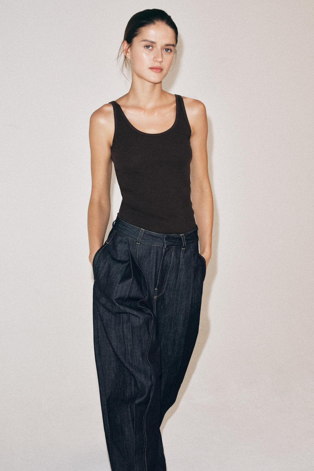 TOP RIB R?STICO / Chocolate - Zara фото 3