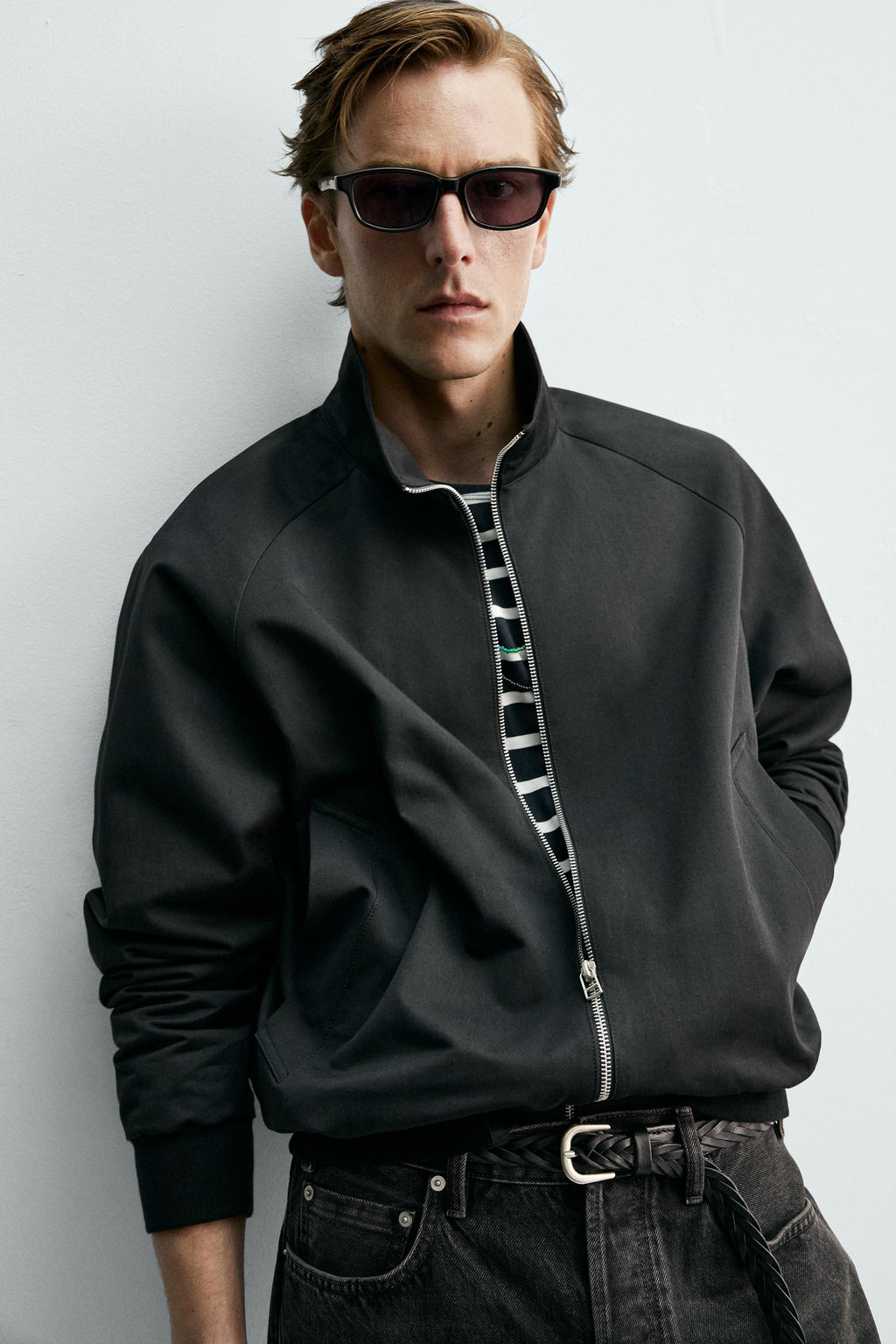 CAZADORA REGULAR FIT ALGOD?N - LANA AARON LEVINE X ZARA / Negro  фото 6