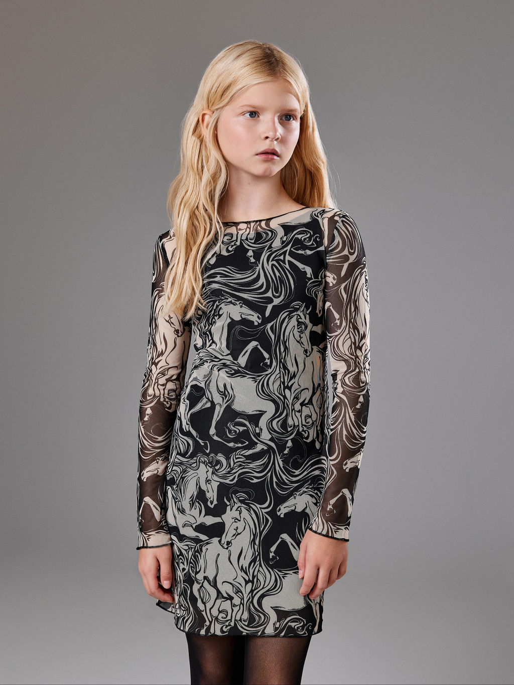 ACOOLA / Платье детское для девочек Zmeya черный принт фото 2