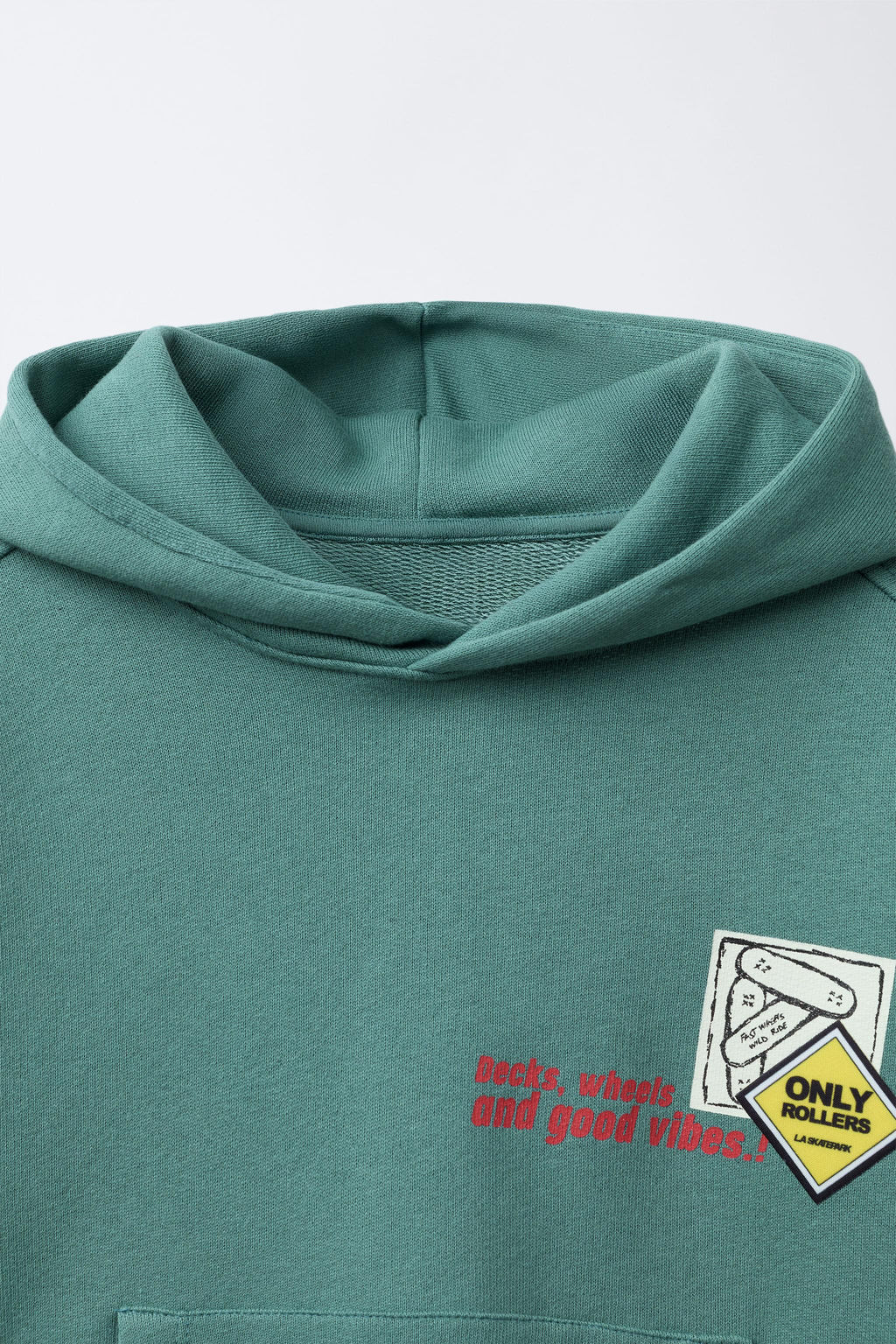 SHORT SLEEVE SKATE PATCH HOODIE - Zara фото 3