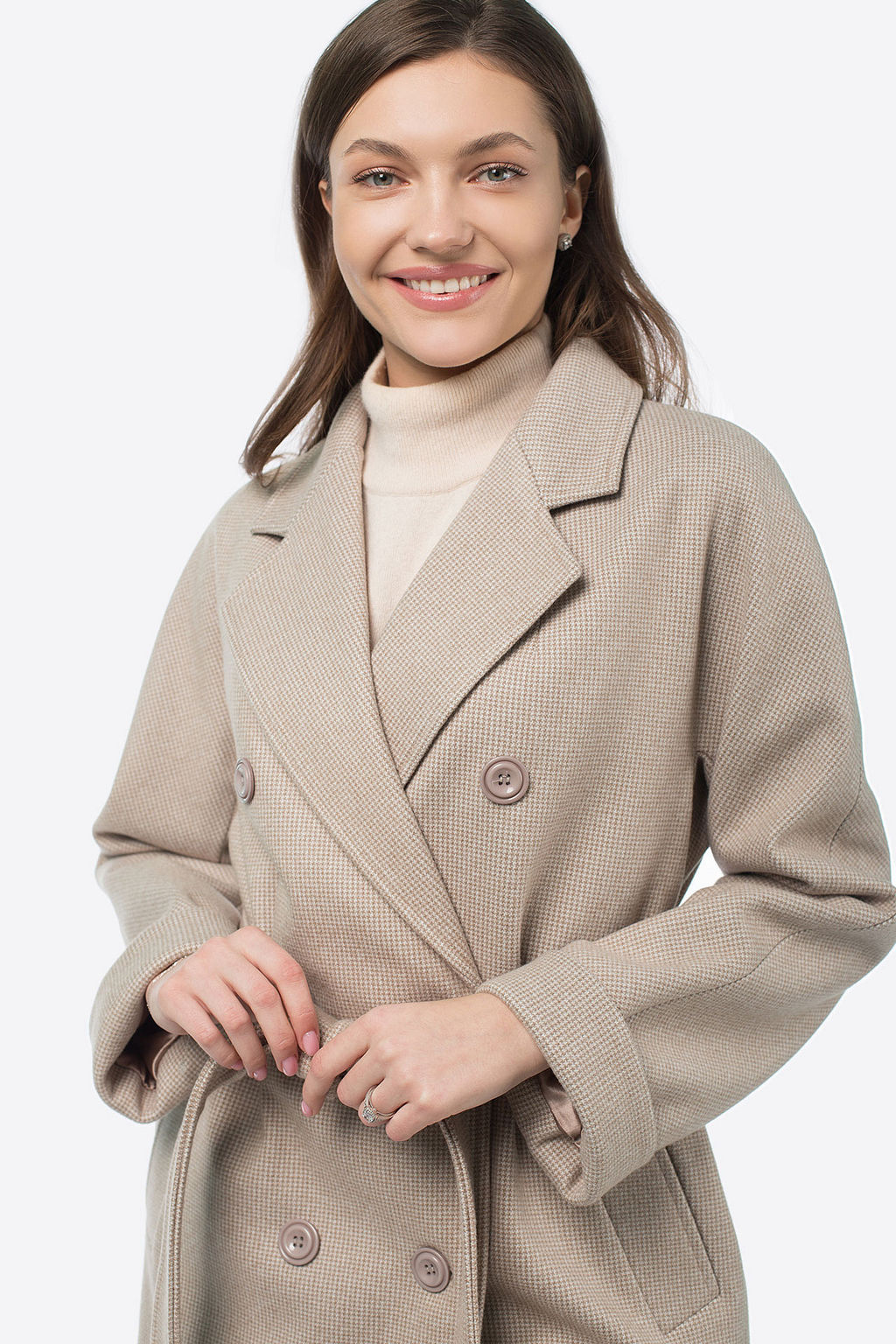 Пальто женское демисезонное (пояс) - El podio фото 7