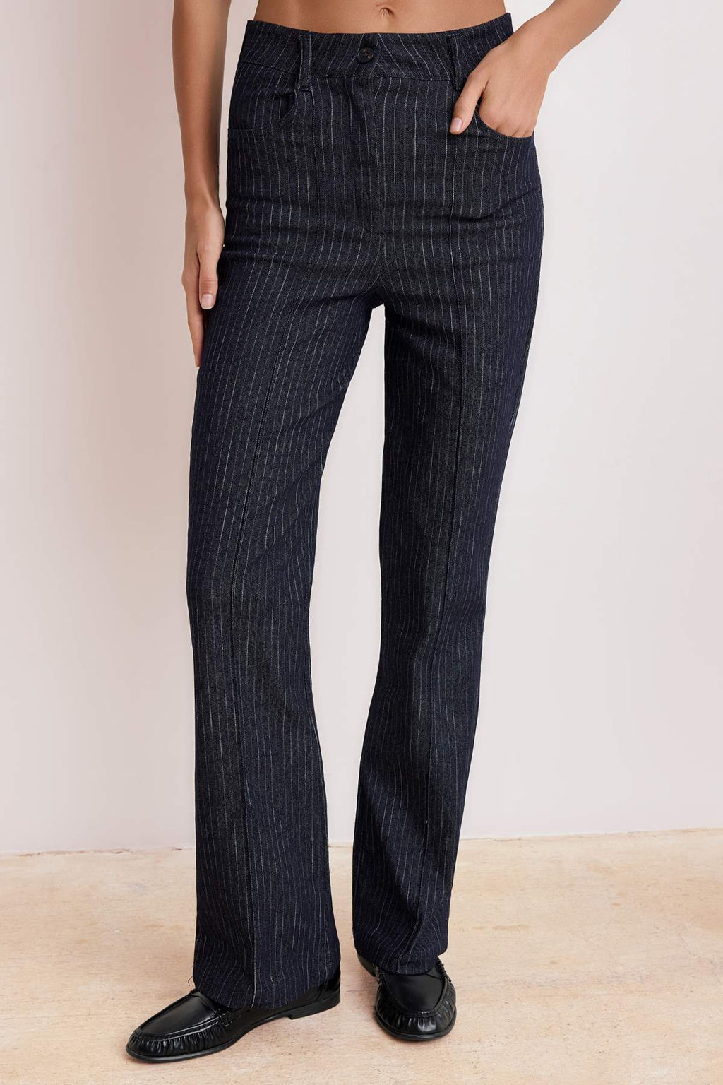 Koyu Mavi Dugmeli ve Cepli Denim Alt - Ust Tak?m TWOSS26AU00157 - Trendyolmilla фото 3