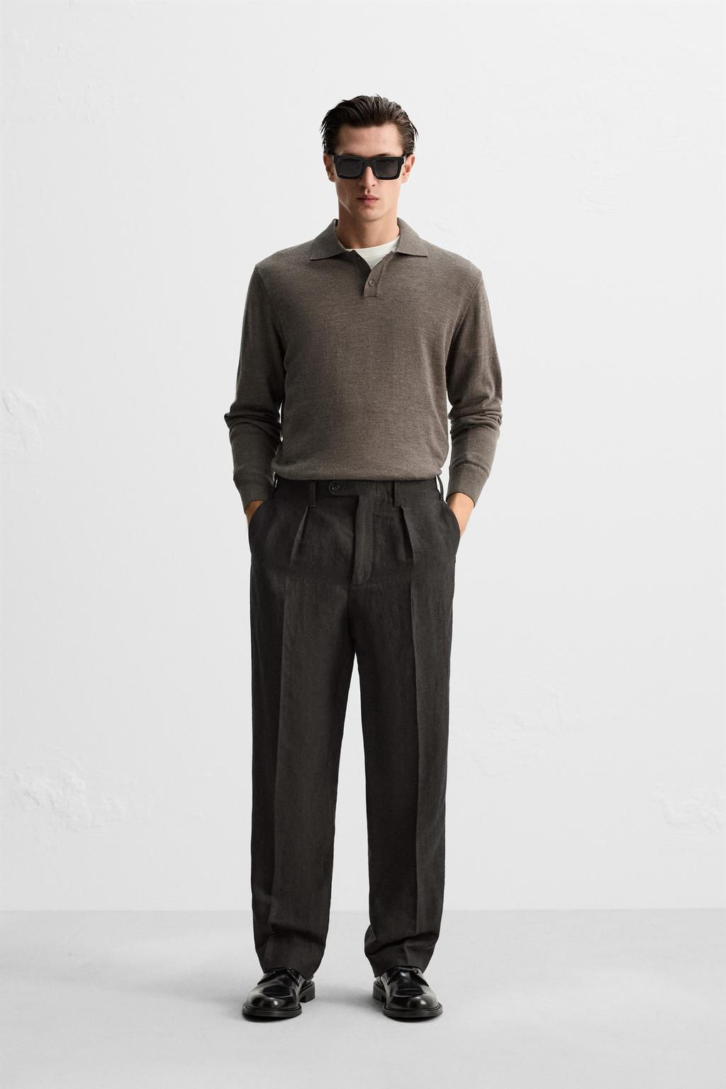 MERINO WOOL KNIT POLO SHIRT - Zara фото 17