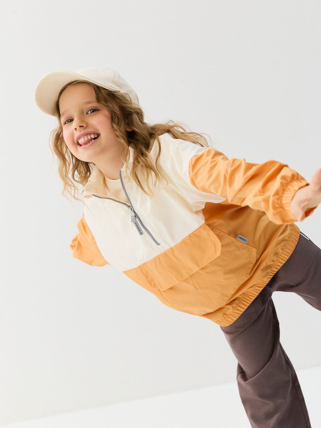 Анорак на сетчатой подкладке Апельсин - Bungly фото 2