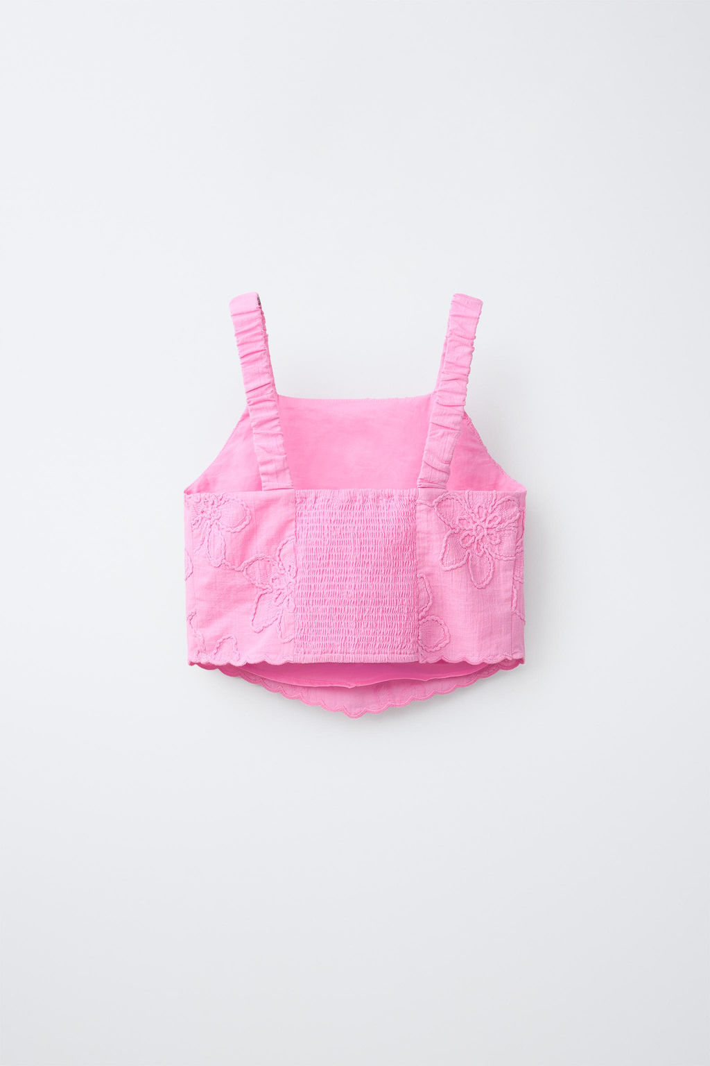 TOP FLORES BORDADAS / Rosa medio - Zara фото 4