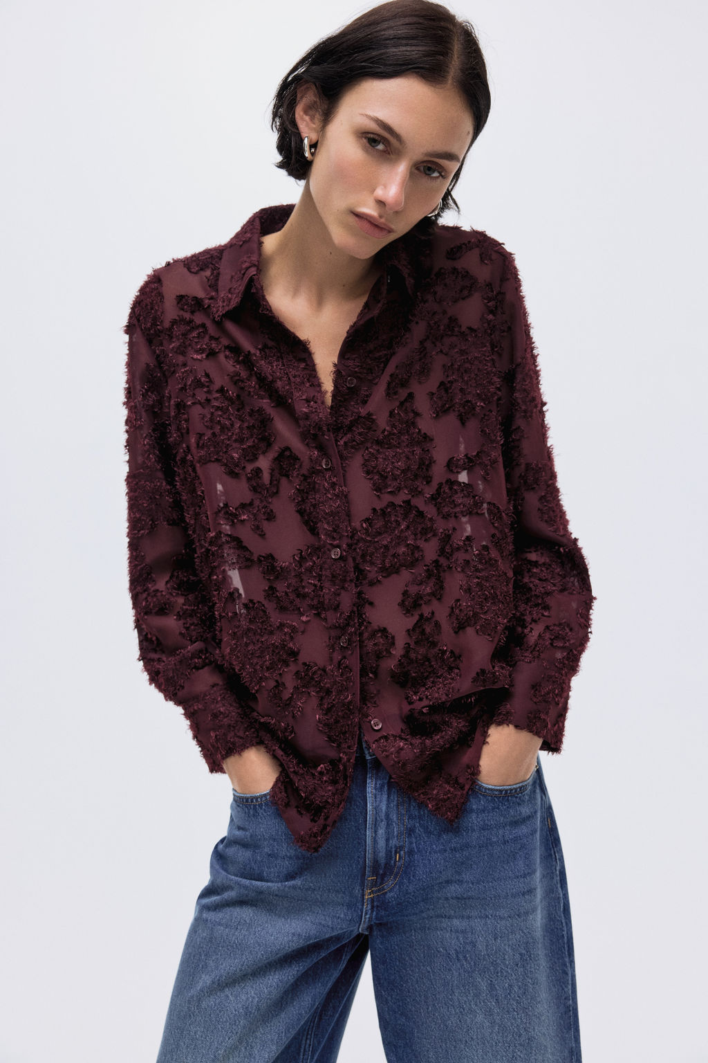 Camisa en tejido jacquard - H&m фото 2