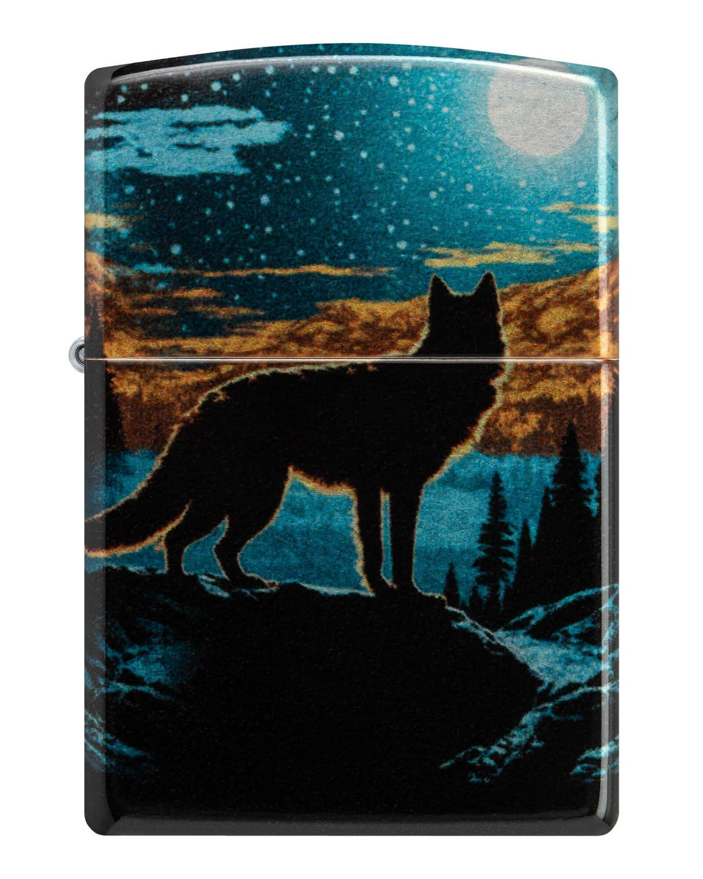 Зажигалка ZIPPO Волк в лунном свете | Moonlight Wolf 46252  фото 2