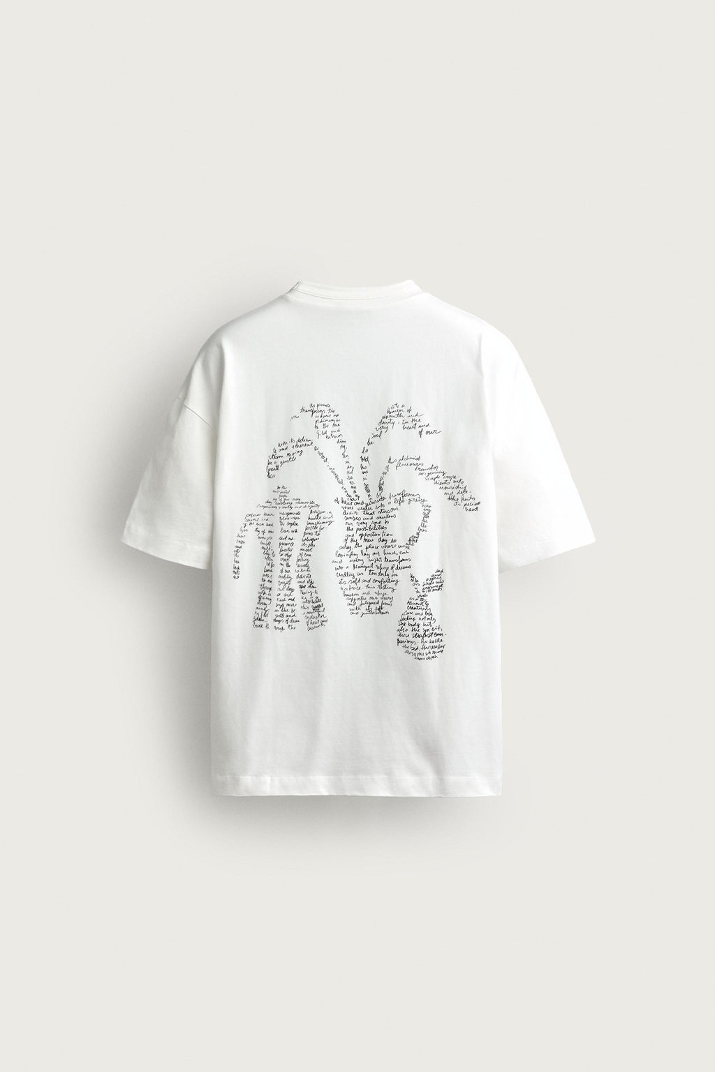 CAMISETA RELAXED FIT LETRAS FLOR / Blanco - Zara фото 8