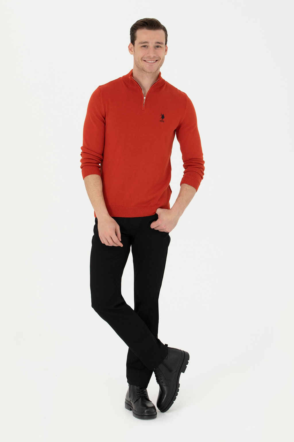 U. S. Polo Assn / Мужские черные брюки из плотной ткани - U.s. polo assn фото 15