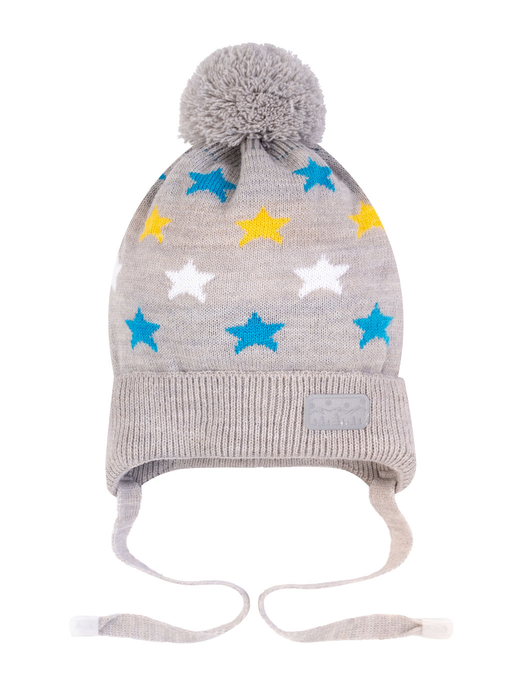 Шапка вязаная светло-серая Ш-082/1 (46)