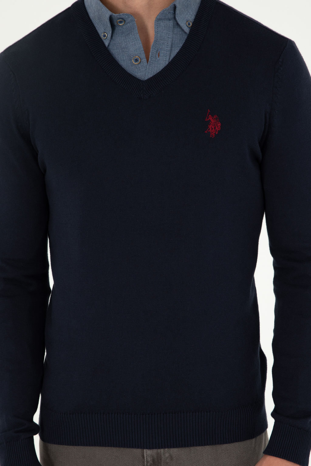 Свитер мужской U.S. Polo Assn темно-синий хлопок фото 20