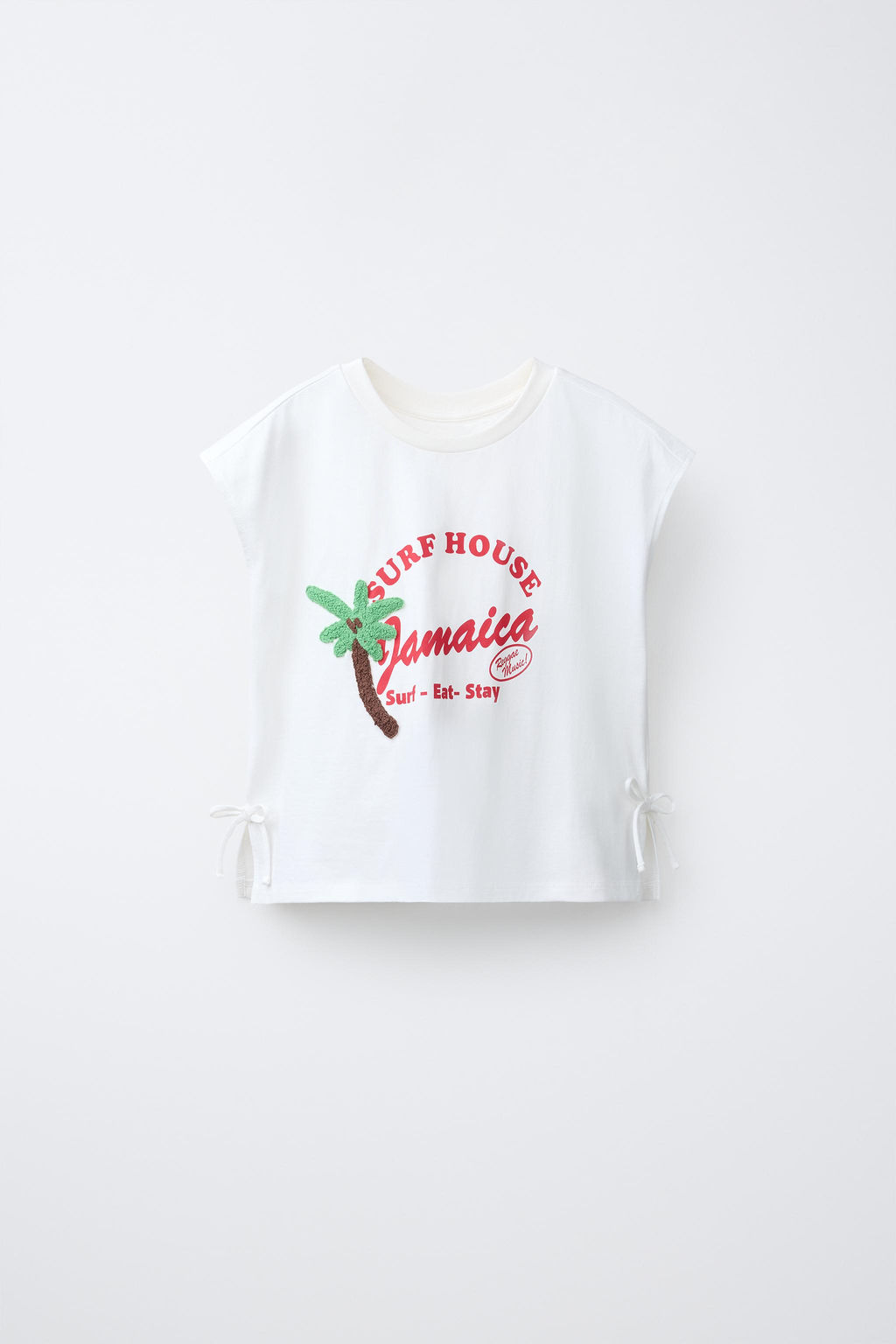 CAMISETA DETALLE PUNTO CROCHET / Blanco - Zara фото 5