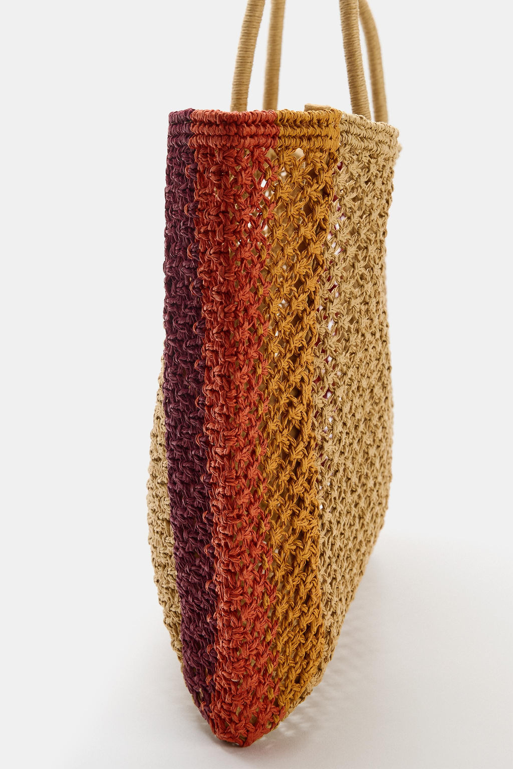 BOLSO SHOPPER EFECTO TRENZADO COMBINADO / Multicolor - Zara фото 4